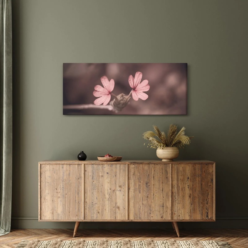 Rózsaszín virág képe (120x50 cm)