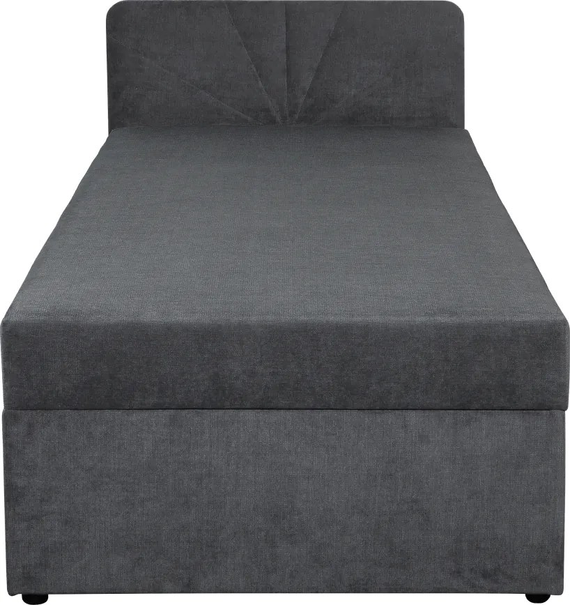 Boxspring ágy, egyszemélyes, szürke, 90x200, univerzális, SUPA