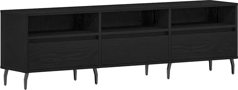 vidaXL TV szekrény Fekete tölgy 150 x 30 x 44,5 cm Faanyag