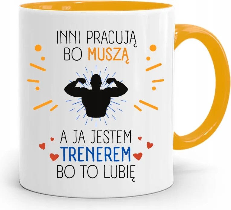 Edzőnőnek Edzőterem Bögre Sárga Ajándék fényképes nyomtatással