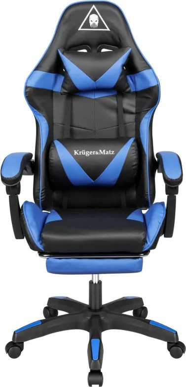 Kruger&Matz Warrior GX-150 játékszék fekete és kék színben