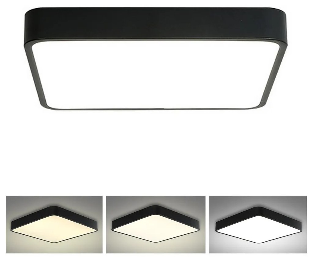 Brilagi Brilagi - LED Mennyezeti lámpa POOL LED/36W/230V 3000/4500/6000K 40x40 cm fekete BG0824