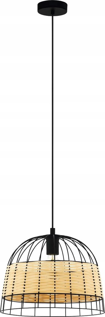 Függőlámpa fém dróthálós búrával, természetes dizájn, stílusos