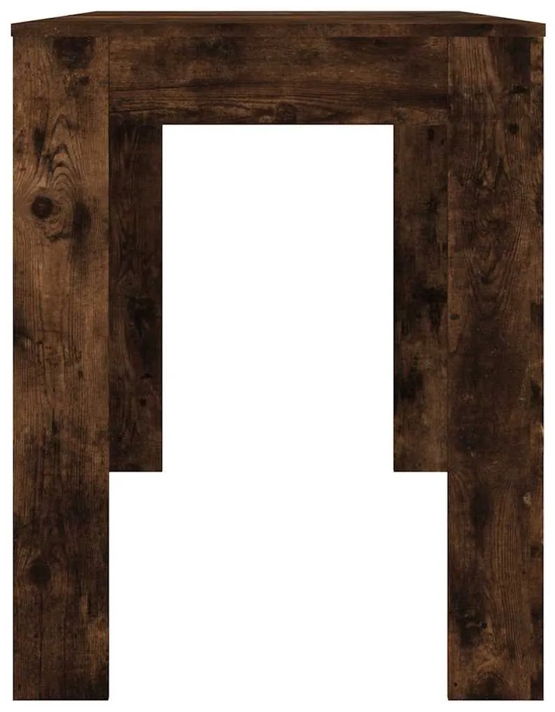 Füstös tölgy színű szerelt fa étkezőasztal 120 x 60 x 76 cm