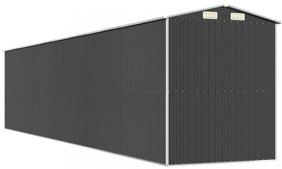 antracitszürke horganyzott acél kerti fészer 192 x 938 x 223 cm