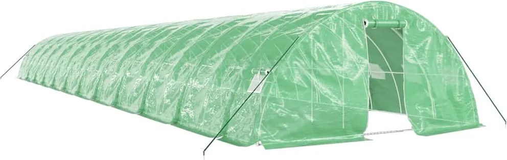 vidaXL zöld acélvázas melegház 120 m² 24 x 5 x 2,3 m