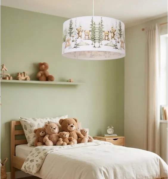 Gyerekszobai csillár KIDS ROOM 1xE27/60W/230V átm. 40 cm, állatkás