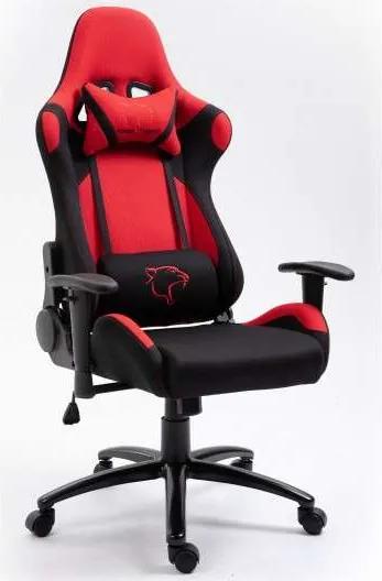Dark Gamer szék nyak- és derékpárnával - piros-fekete