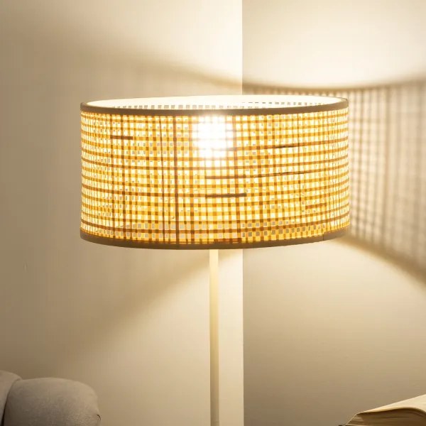 Brilagi - LED állólámpa CERIA 1xE27/40W/230V átm. 40 cm bambusz/fehér