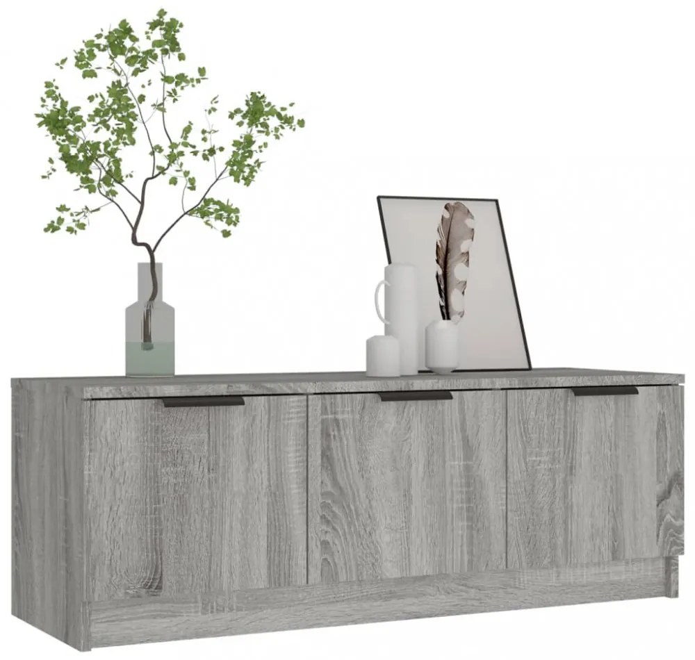 szürke sonoma színű szerelt fa TV-szekrény 102 x 35 x 36,5 cm