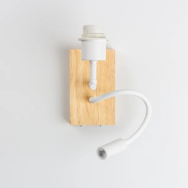 Brilagi - LED Flex. lámpa BOBO WOOD 1xE27/25W/230V + LED/3W tölgy/fehér/állatmintás