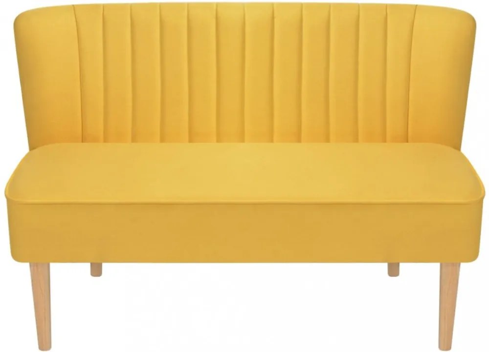 sárga szövetkanapé 117 x 55,5 x 77 cm