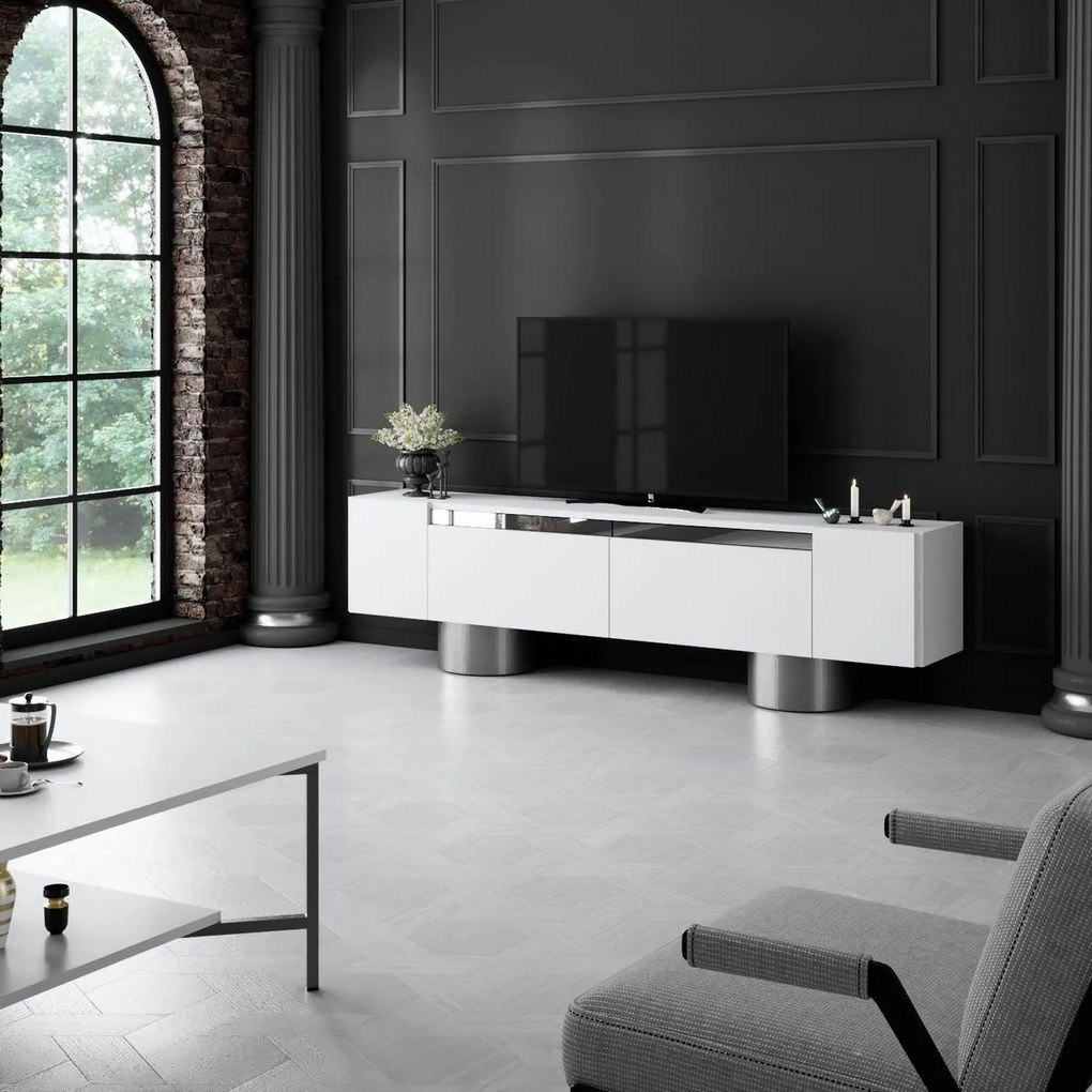 Bohem White and Silver TV-asztal