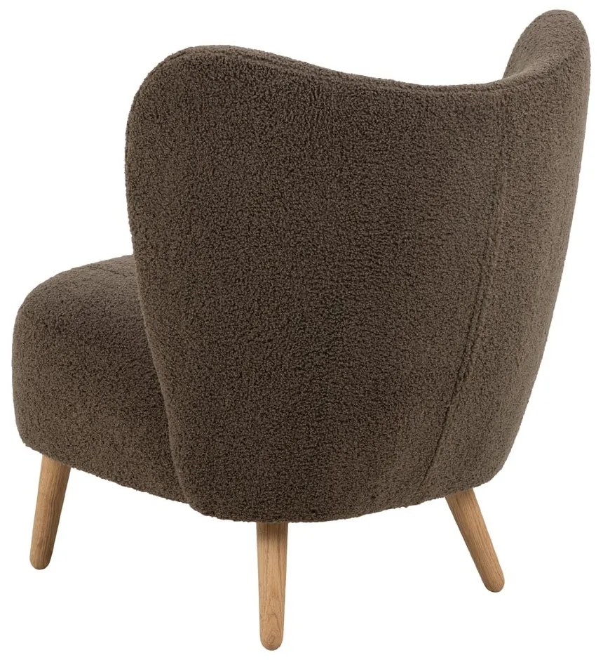 Barna buklé fotel Elmont – Actona