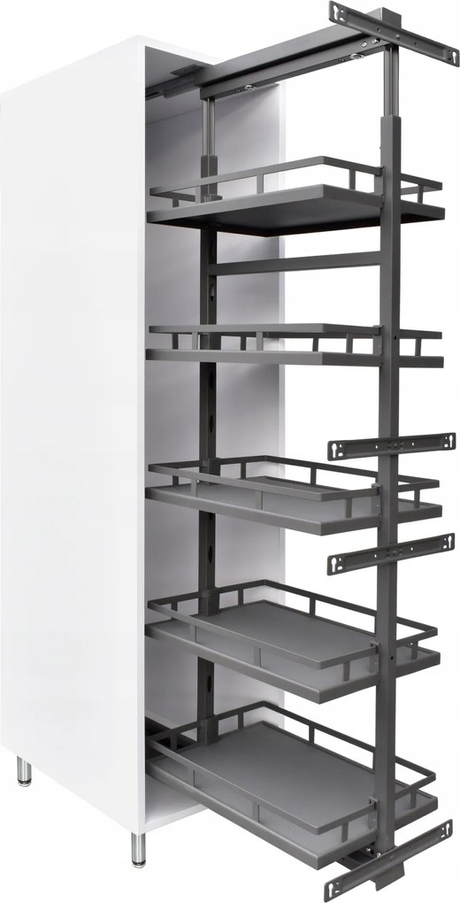 Konyhaszekrény kosár Cargo Maxi 15 Teljes Alj Antracit 197-227cm 6 Polc