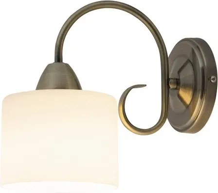 Rabalux beltéri fali lámpa e27 60w antik sárgaréz/opál üveg edith