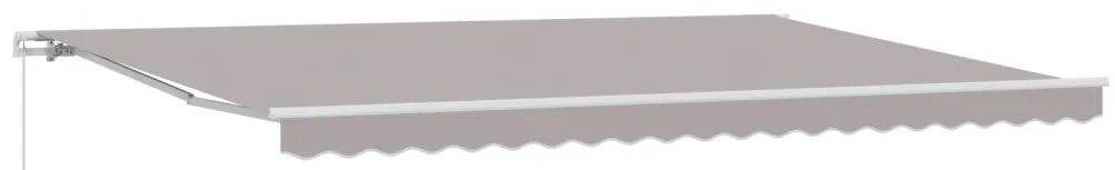 Kézi Behúzható Napellenző Világosszürke 500x300 cm