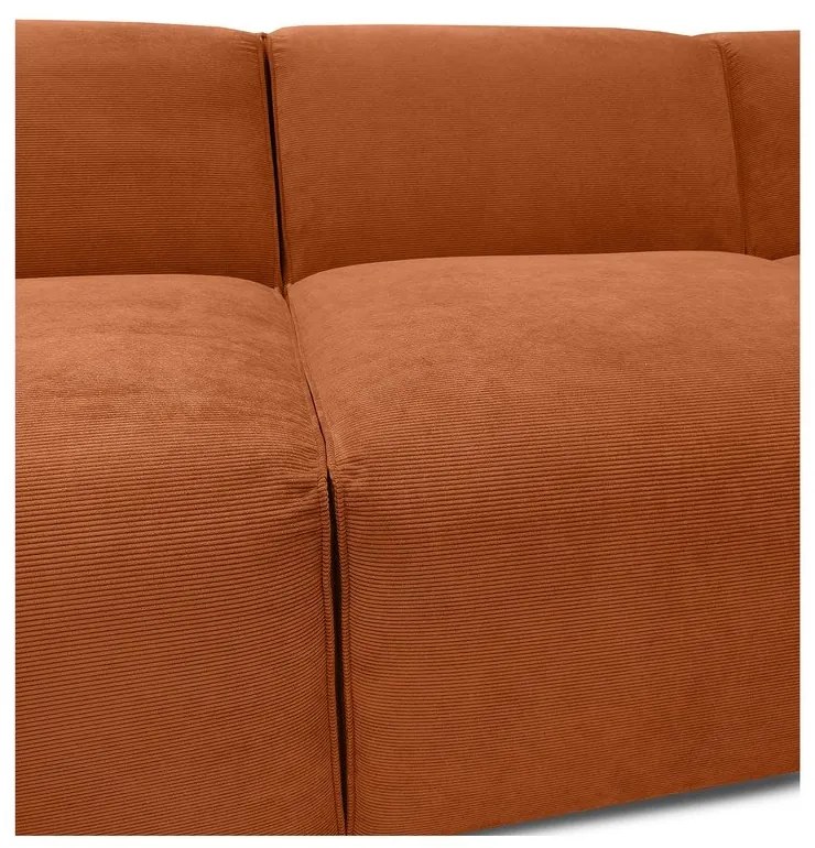 Sting narancssárga kordbársony sarokkanapé, bal oldali - Scandic