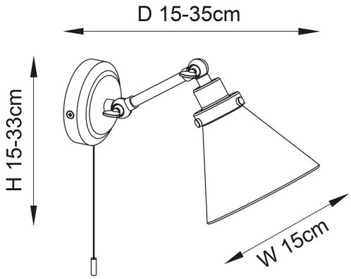 Endon 93854 - Fürdőszobai fali lámpa FARADAY 1xG9/3W/230V IP44 arany