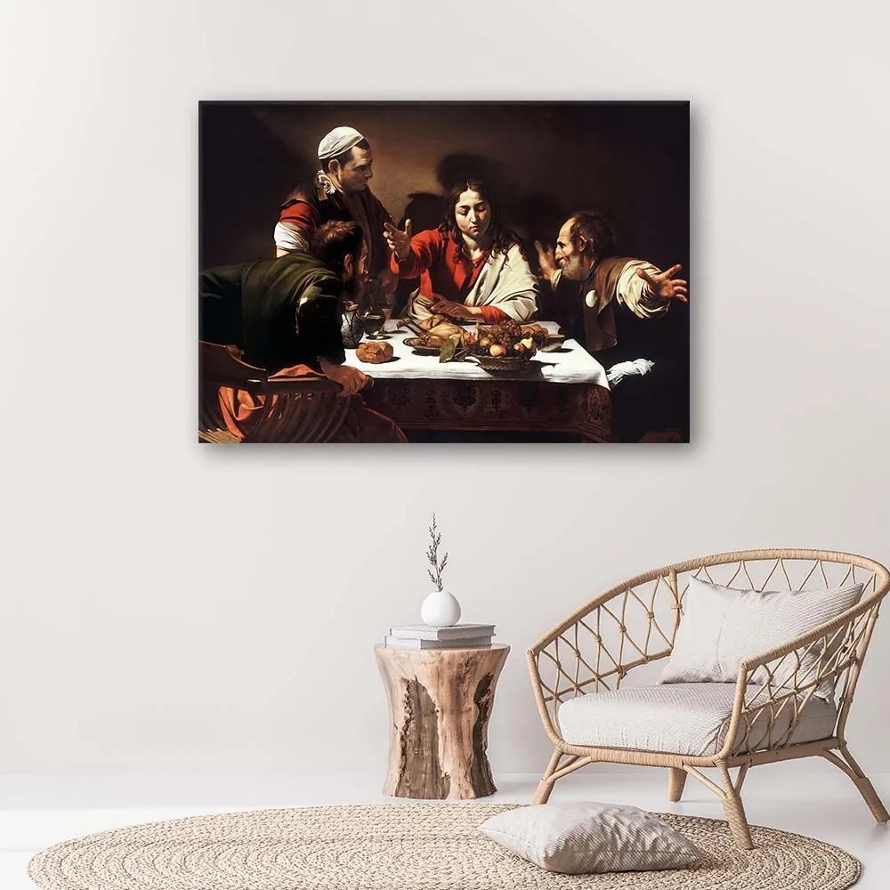 Gario Vászonkép Vacsora az emmauszi vacsoránál - Michelangelo Merisi da Caravaggio, reprodukció Méret: 120 x 80 cm