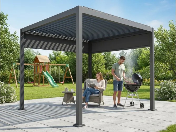 alumínium bioklimatikus pergola LANITPLAST PREMIUM 3x3 m LG4088