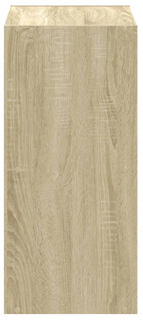 sonoma tölgy színű szerelt fa könyvespolc 68,5 x 32 x 68,5 cm