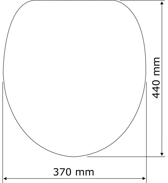 WENKO 23443100 - WC-ülőke KOS 44x37 cm fekete