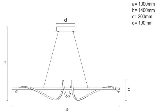 LED dimmelhető csillár kábelen LED/50W/230V 3000-6500K 100 cm + távirányítóval