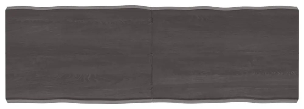 sötétbarna kezelt tömör asztallap 120x40x(2-6) cm