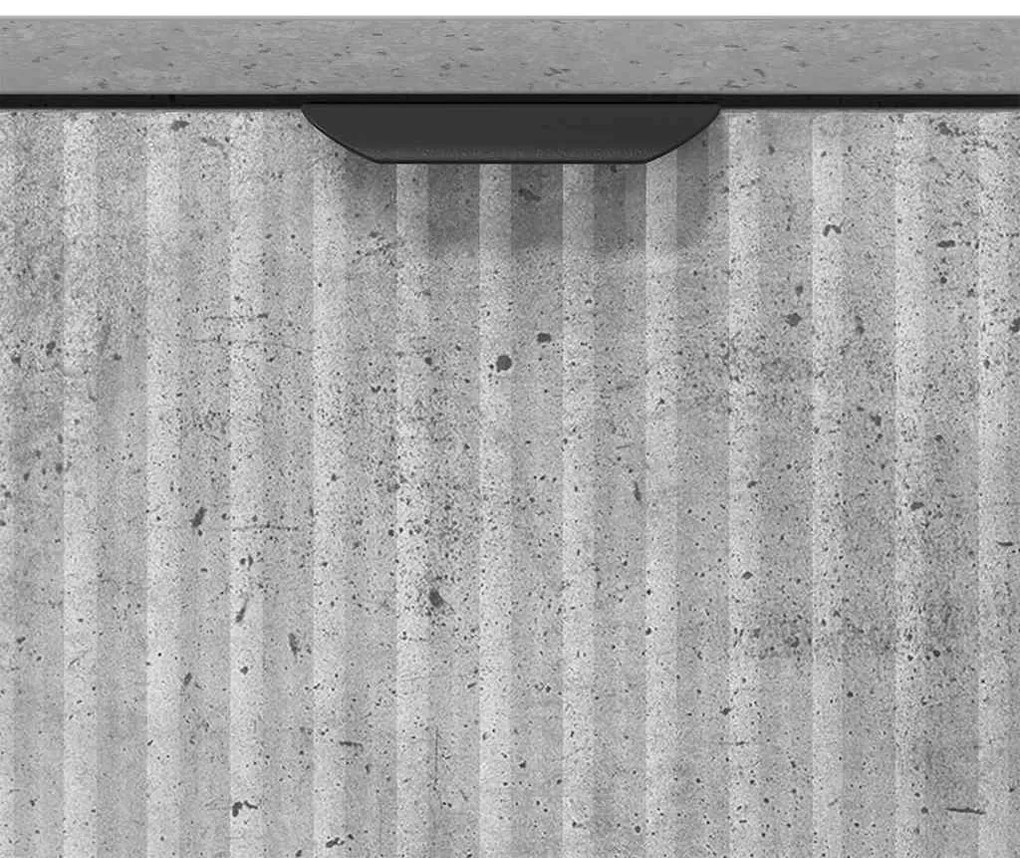 Széf fiókkal Beton szürke 89.5 x 33 x 82 cm Faanyag