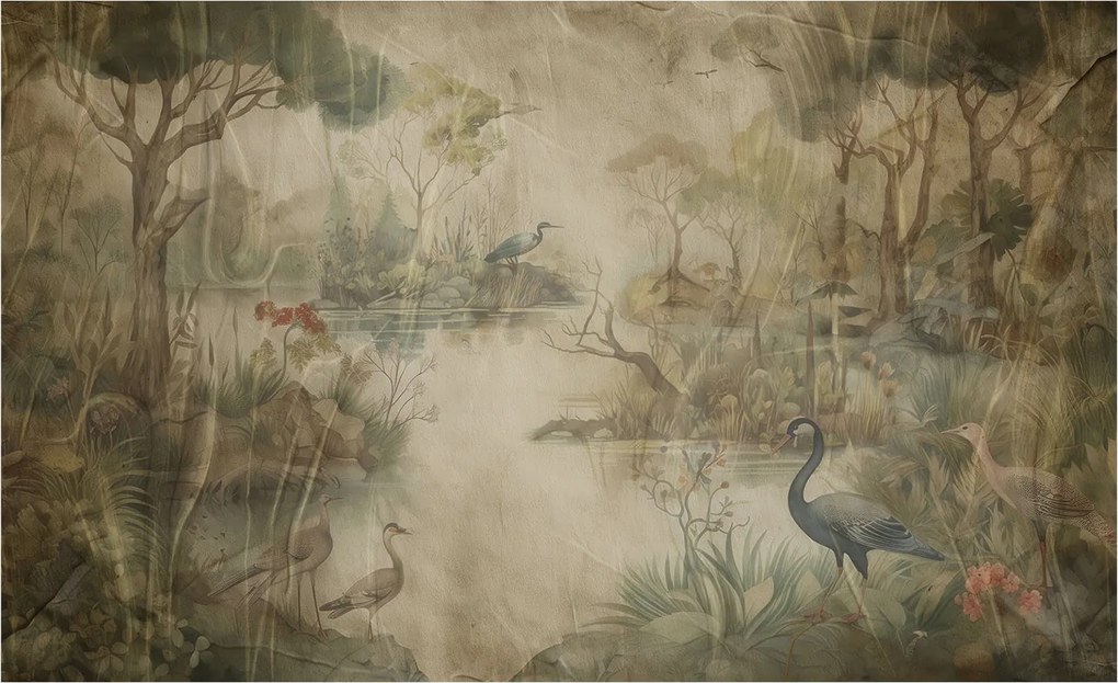 Flizelin fotótapéta Flizelin Designer Erdei jelenet 416x254 Ragasztó