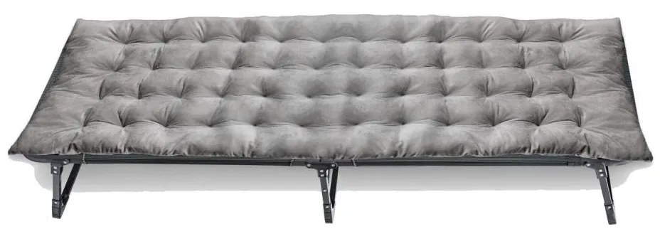 Összecsukható kemping nyugágy matraccal szürke