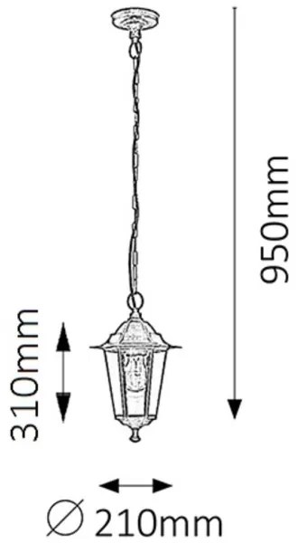 Rabalux 8238 - Kültéri lámpa VELENCE 1xE27/60W/230V