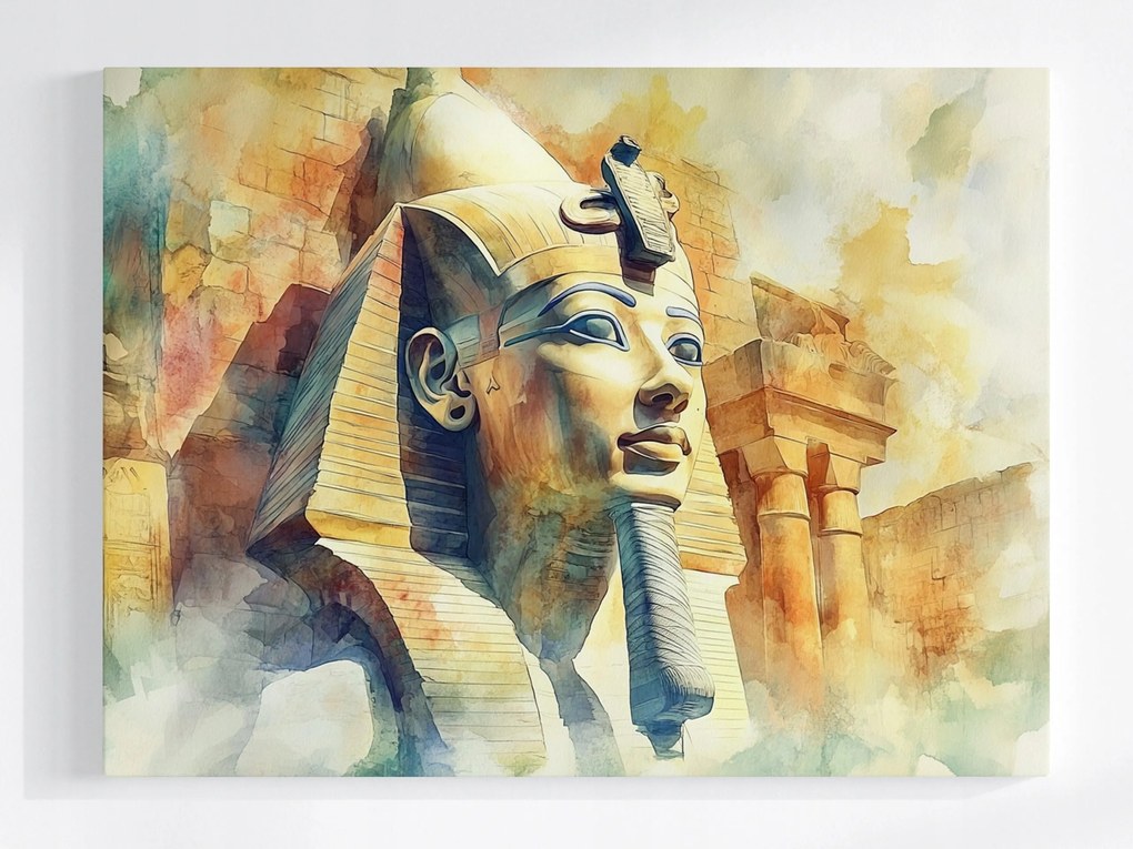 Poszter Egyiptom Szfinx Piramisok Művészet Keleti Akvarell 100x75