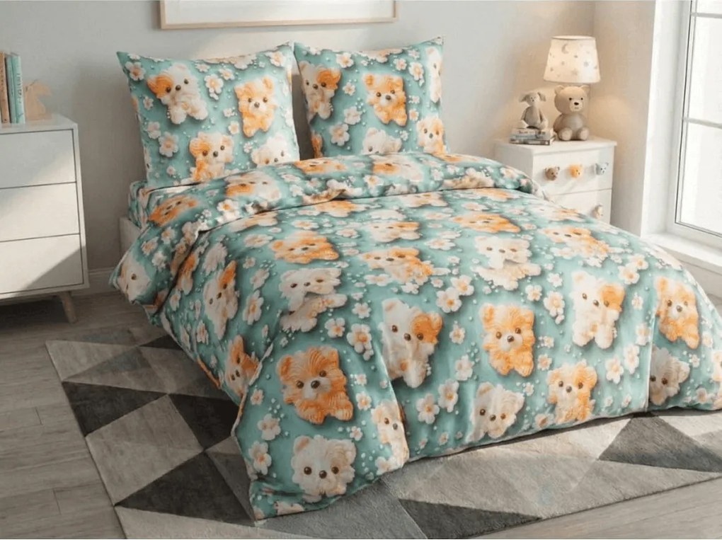 Gyermek mikroszálas ágyneműhuzat PUPPIFLORA színes Ágyneműhuzat mérete: 70 x 80 cm | 140 x 200 cm