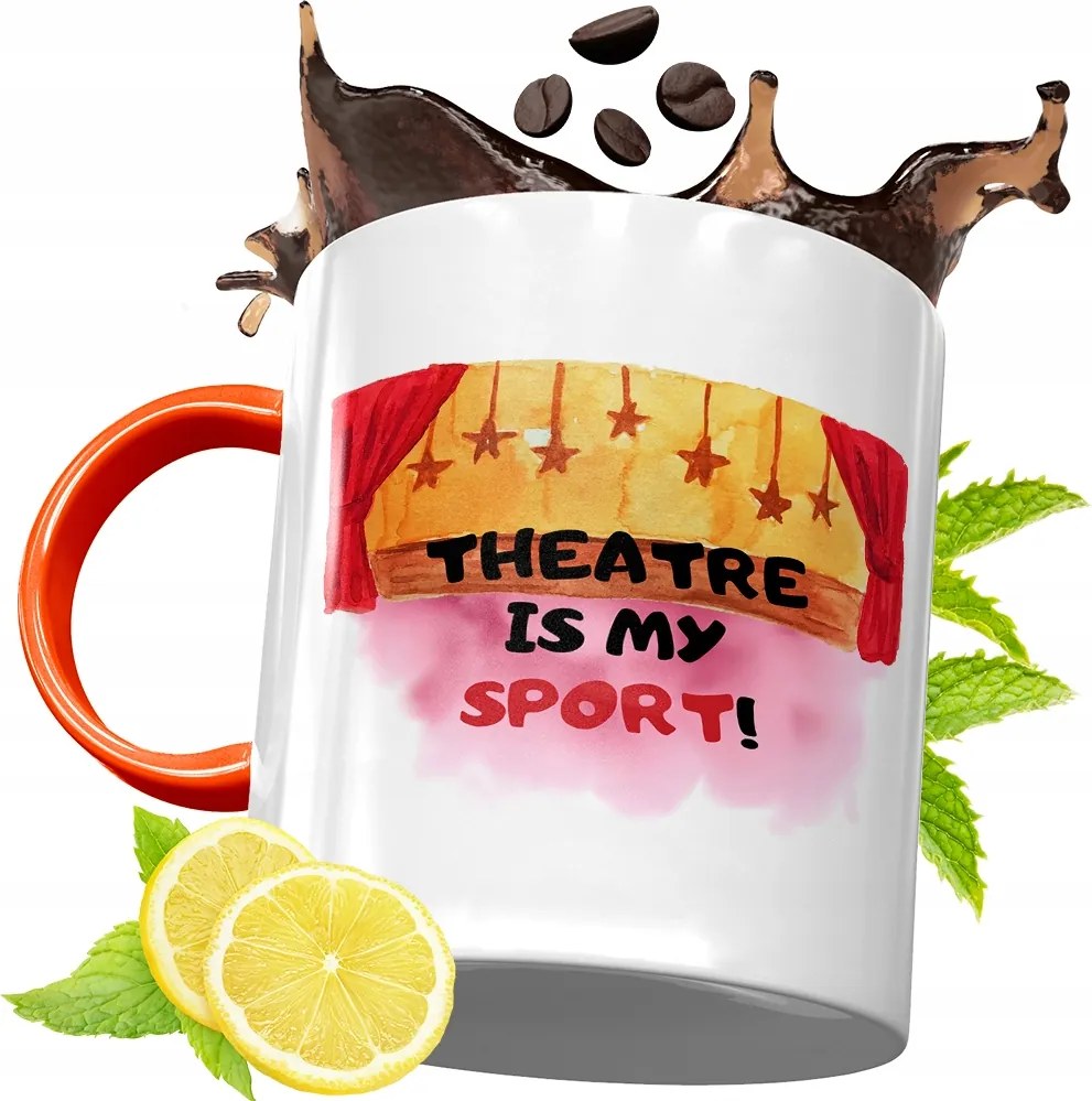 Narancssárga Bögre Színésznek Ajándék fényképes nyomtatással