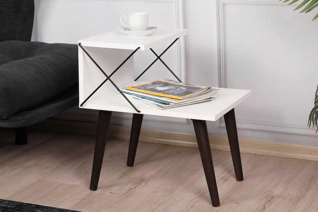 Cross éjjeliszekrény, fehér, 50 cm