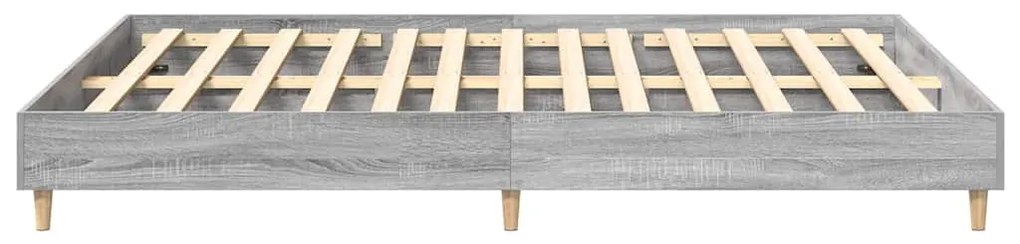 sonoma tölgyszínű szerelt fa ágykeret matrac nélkül 150x200 cm
