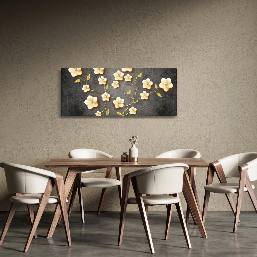Kép - Aranybokor fekete háttéren (120x50 cm)