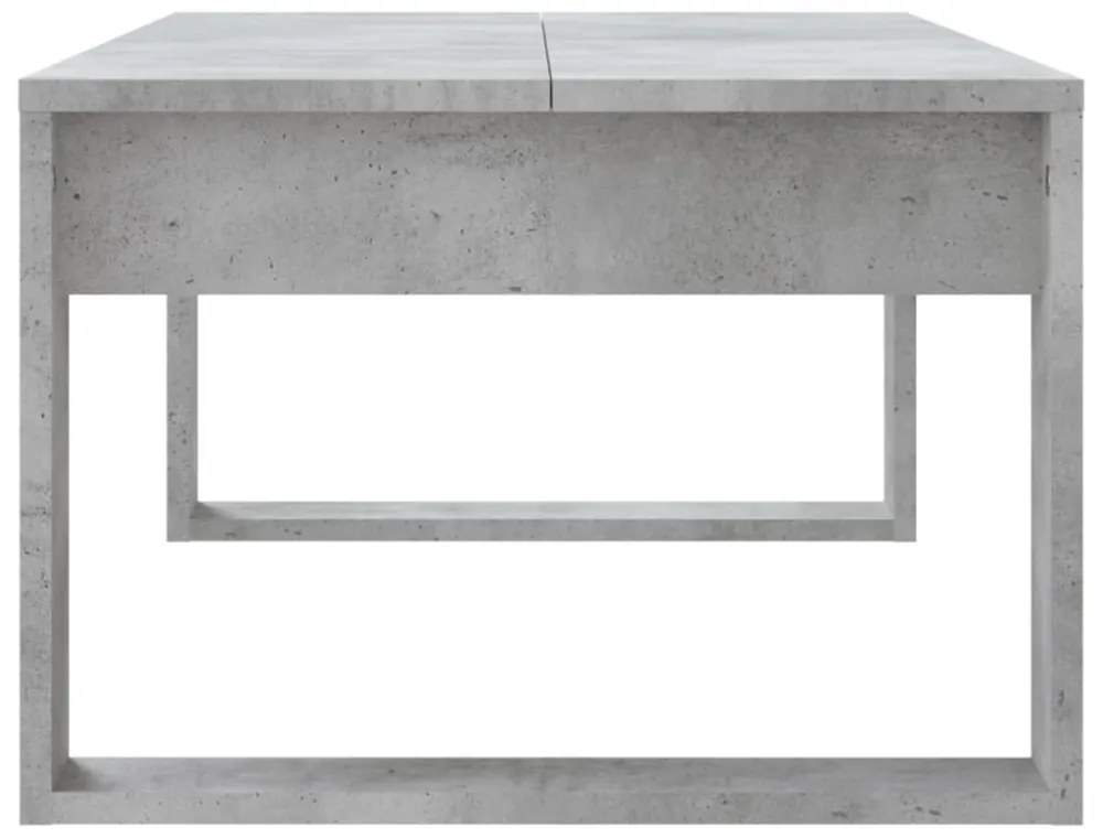 betonszürke szerelt fa dohányzóasztal 102x50x35 cm