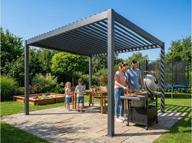 alumínium bioklimatikus pergola LANITPLAST PREMIUM 4x3 m LG4089