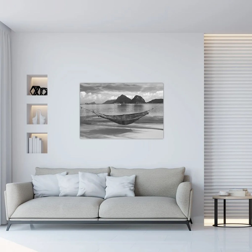 Kép - Hálóágy a tengerparton (90x60 cm)