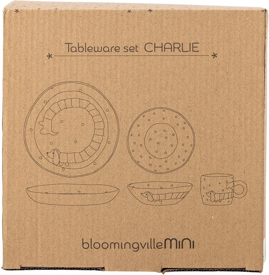 Kőedény gyerek étkészlet 3 db-os Charlie – Bloomingville Mini