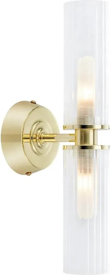 Markslöjd 109236 - Fürdőszobai fali lámpa RIMINI 2xG9/20W/230V IP44 sárgaréz
