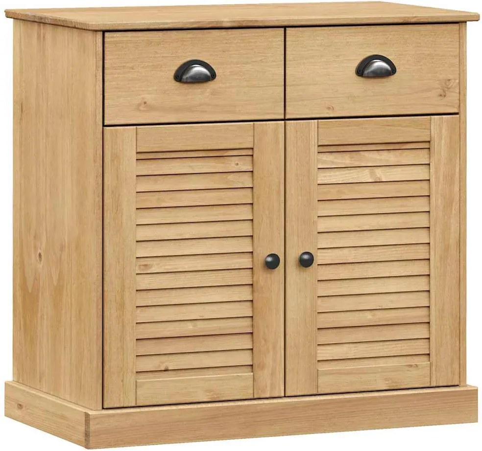 vidaXL VIGO tömör fenyőfa fiókos tálalószekrény 78x40x75 cm