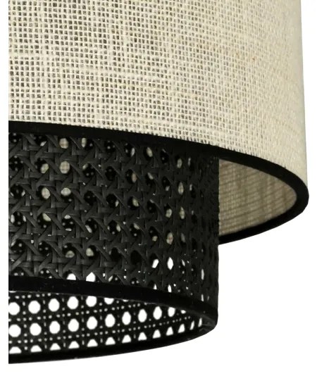 Duolla - Felületre szerelhető csillár RATTAN YUTE 1xE27/15W/230V átm. 45 cm krémes/fekete