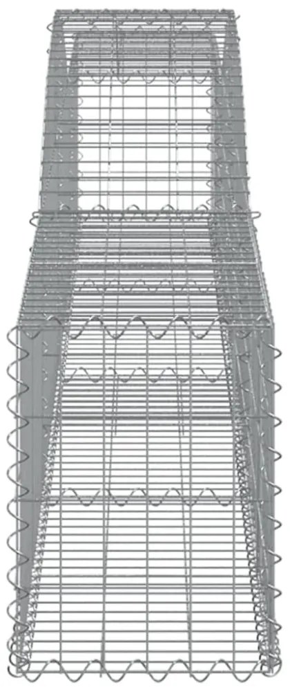 3 db íves horganyzott vas gabion kosár 400x30x40/60 cm