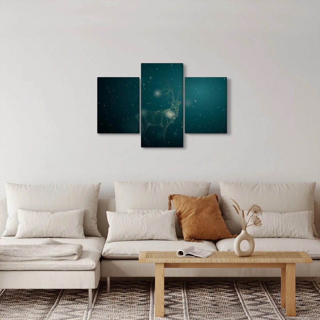 Kép - Varázslatos szarvas éjszaka (90x60 cm)