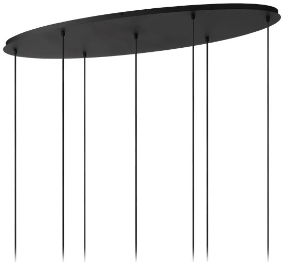 Lucide 45405/07/30 - Csillár zsinóron ELOISE 7xE27/40W/230V fekete