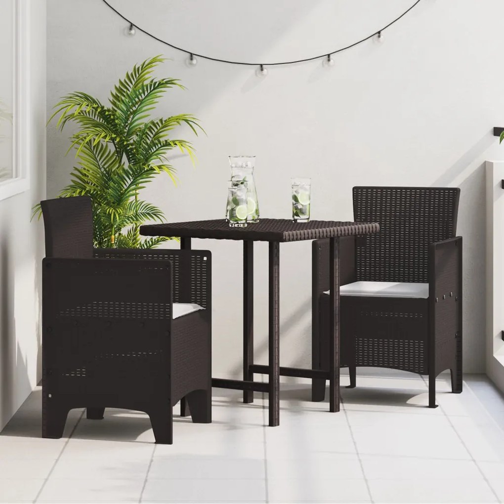 Kerti Szék 2-es Szett Barna Rattan Standard Tartós